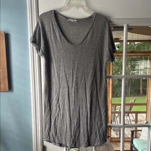 Heather Gray Women's Short Sleeve Tee Dress
